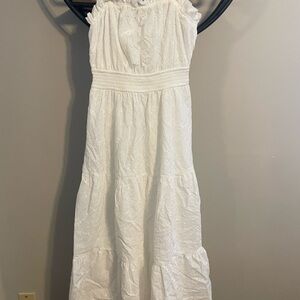 Francesca's Collections White Eyelet Maxi Dress